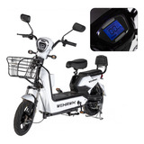 Mini Scooter Elétrica 500w Branca Sem Cnh Até 120kg