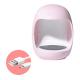Mini Secador Cabine Unhas Secagem Rápida 30seg Luz Uv Led Cor Rosa
