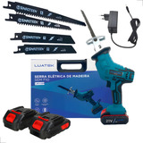 Mini Serra Poda Elétrica Portátil 21v Com 2 Baterias Com Nfe