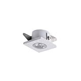 Mini Spot Embutir Led Móveis Elysa Quadrado Branco 1W 3000k Bivolt