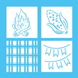 Mini Stencil Decorativo Junino Bolos Confeitaria Bluestar