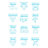 Mini Stencil Decorativo Signos Divertidos Bolos Confeitaria Cor Branco