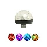 Mini Strobo Bola Maluca De LED USB Iluminação Portátil Multicolorida Para Festas E Eventos -Preto-