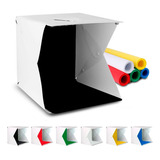 Mini Studio Fotográfico Com 6 Fundos Box 23cm T photo 110v 220v