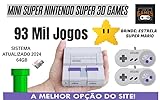 Mini Super Nintendo Com 93 Mil Jogos 2 Controles - Super 3d Games