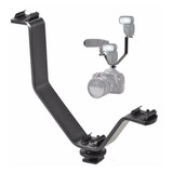 Mini Suporte Adaptador V 3 Sapatas P Flash Microfones E Led