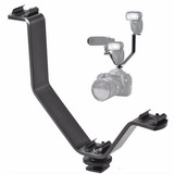 Mini Suporte Adaptador V 3 Sapatas P Flash Microfones E Led