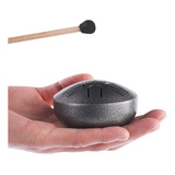 Mini Tambor Portátil De Aço Lesage De 6 Notas Prateado