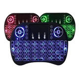 Mini Teclado Bluetooth Wireless Sem Fios Mouse Led Tv Smart