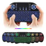 Mini Teclado Com Mouse Touch Led Recarregável Smart Tv Pc