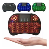 Mini Teclado Led Mouse Touch Sem Fio Wireless Pc Vídeo Game Teclado Verde