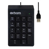 Mini Teclado Numerico Para Notebook Usb Preto 18 Teclas Exbom