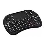 Mini Teclado Sem Fio Com Touchpad- Portátil- Para Smart TV E Notebook- Preto