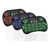 Mini Teclado Sem Fio Tv Box Pc Smartv Usb Controle Iluminado