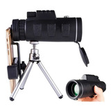 Mini Telescópio Monocular Portátil Zoom 40x60 C Tripé Cor Preto