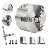 Mini Torno Universal Placa 100mm 4 Com 3 Castanhas Full