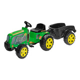 Mini Trator Fazendeiro Com Pedal Infantil Com Caçamba Verde