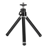 Mini Tripé De Mesa Para Câmeras Compactas E Webcam Preto