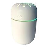 Mini Umidificador De Ar Difusor De Ambiente Aromas Portátil Ultrassonico 300 Ml Aromatizador USB LED Vaporizador BRANCO 