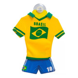 Mini Uniforme Camisa Seleção Brasileira Brasil Com Ventosa