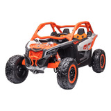 Mini Utv Carro Can Am Maverick Elétrico 24v Infantil Jipe Buggy Led Som Usb Importway Bw238 Controle Cor Laranja