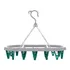 Mini Varal Oval 24 Prendedores Flash Limp Roupa Intima Meias Cor Cinza E Verde
