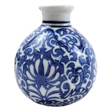 Mini Vaso Azul E Branco 10x9cm