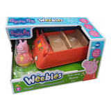 Mini Veículo E Figura Peppa Pig Veículo Weebles Carro 2329