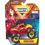 Mini Veículo Monster Jam Marvel Iron Man Escala 1 64 Sunny