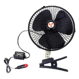Mini Ventilador Automotivo 12v 8 Polegadas Preto
