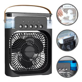 Mini Ventilador Climatizador Portátil Usb Bivolt Água Preto