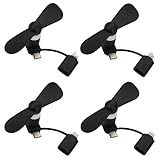 Mini Ventilador De Celular 2 Em 1 Para Celulares IPhone E Android Com Porta Tipo C USB C Pacote Com 4 Pequeno Ventilador De Bolso Portátil Pessoal Plugue Telefones Celulares IPad Para Viagens Ao
