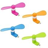 Mini Ventilador De Celular Para Celulares Android Pacote Com 4 Ventoinhas Pessoais Portáteis Para Smartphones Tipo C Com Porta USB C Pequenos Ventiladores De Bolso De Viagem Conecte Telefones