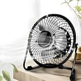 Mini Ventilador De Mesa USB Portátil E Silencioso Compacto Em Metal Rotação 360 Ideal Para Escritório E Viagens Marca VIVID BUYS