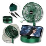 Mini Ventilador Dobrável Com Apoio De Celular