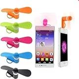 Mini Ventilador Para Celular Ventilador 2 Em 1 Compatível Com Iphone Ipad Smartphone Android Tablet Colorido E Poderoso Acessórios De Verão Para Celular Pacote Com 6 