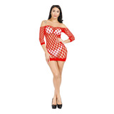 Mini Vestido Sexy Arrastao