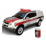 Mini Viatura Policia Paraíba S10 Fechada Com Luzes E Sirene