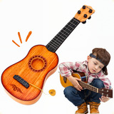 Mini Violão Brinquedo Infantil Ukulele Cordas Aço C Palheta
