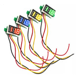 Mini Voltímetro Digital Várias Cores 12v Medidor Bateria Som