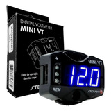 Mini Voltímetro Digital Voltmeter Mini Vt Stetsom Led Azul