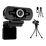 Mini Webcam Wb Com Microfone Embutido Resolução 1080p tripé
