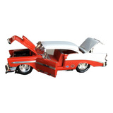 Miniatura 1 18 Chevrolet Bel Air 1956 Vermelho branco