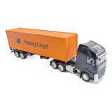 Miniatura 1 32 Caminhão Volvo Container Metal Barateirominis