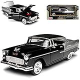 Miniatura 1955 Chevrolet Bel Air Preto Escala 1 24 Motormax