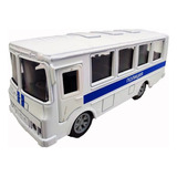 Miniatura Ônibus De Metal Fricção Abre Portas Colecionável