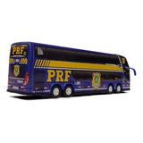 Miniatura Ônibus Prf - Policia Rodoviária Federal G7 Dd 30cm
