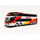 Miniatura Ônibus Viação Regional Vip G7 Dd 30 Centímetros Br