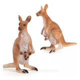 Miniatura Animal Canguru Australianos Selvagem Educativos
