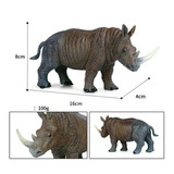Miniatura Animal Rinoceronte Africa Selvagem Educativo 16cm
